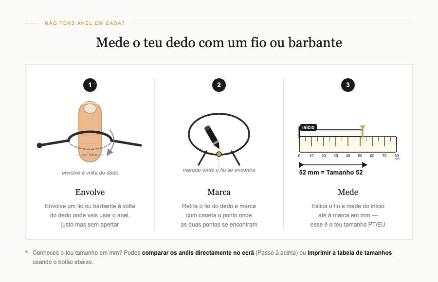 Como medir o dedo com um barbante — 3 passos